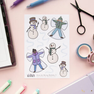 Skiing Holiday Sticker Bundle - Design by Willwa