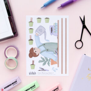 Cute Planting Girls Sticker Bundle - Design by Willwa