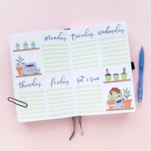 Cute Planting Girls Sticker Bundle - Design by Willwa