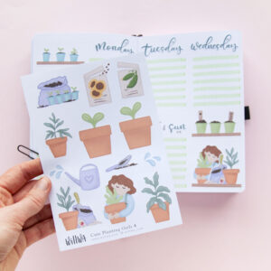 Cute Planting Girls Sticker Bundle - Design by Willwa