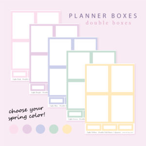 Spring Double Boxes Sticker - Design by Willwa