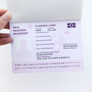 My Sticker Passport Reusable Sticker Book - Design by Willwa