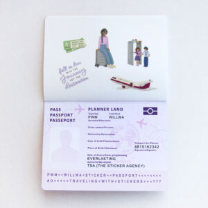 My Sticker Passport Reusable Sticker Book - Design by Willwa