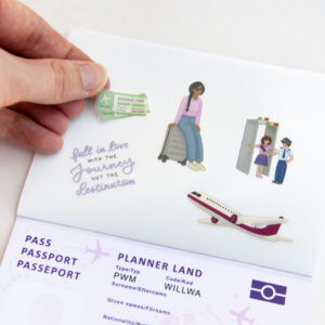 My Sticker Passport Reusable Sticker Book - Design by Willwa