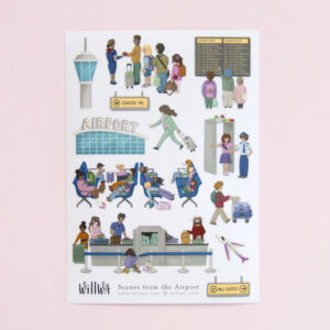 Scenes from the Airport Stickers - Design by Willwa