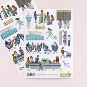 Scenes from the Airport Stickers - Design by Willwa