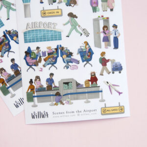Scenes from the Airport Stickers - Design by Willwa