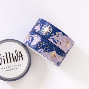 Traveling the World Washi Tape - Design by Willwa